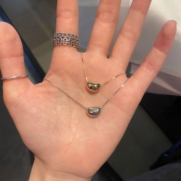 💙Golden/Silver Lucky Bean Necklaces - Picture 8 of 15
